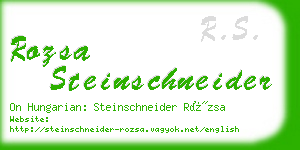 rozsa steinschneider business card